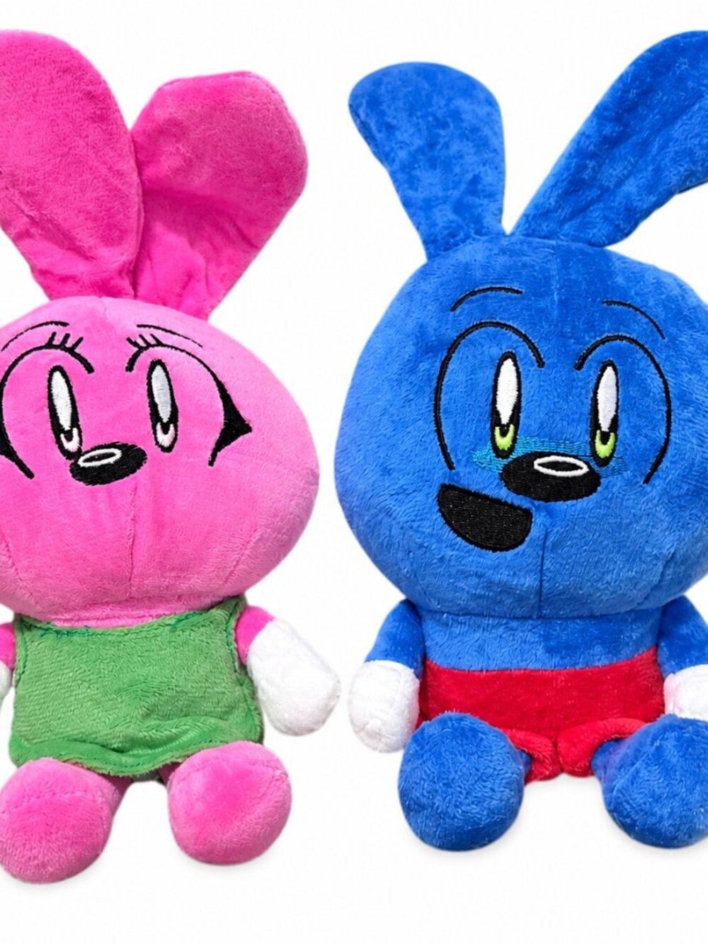 Riggy & Rosey Plush Set 2PC Danno Cal Drawings Rabbit Monkey Plush Toys 12"